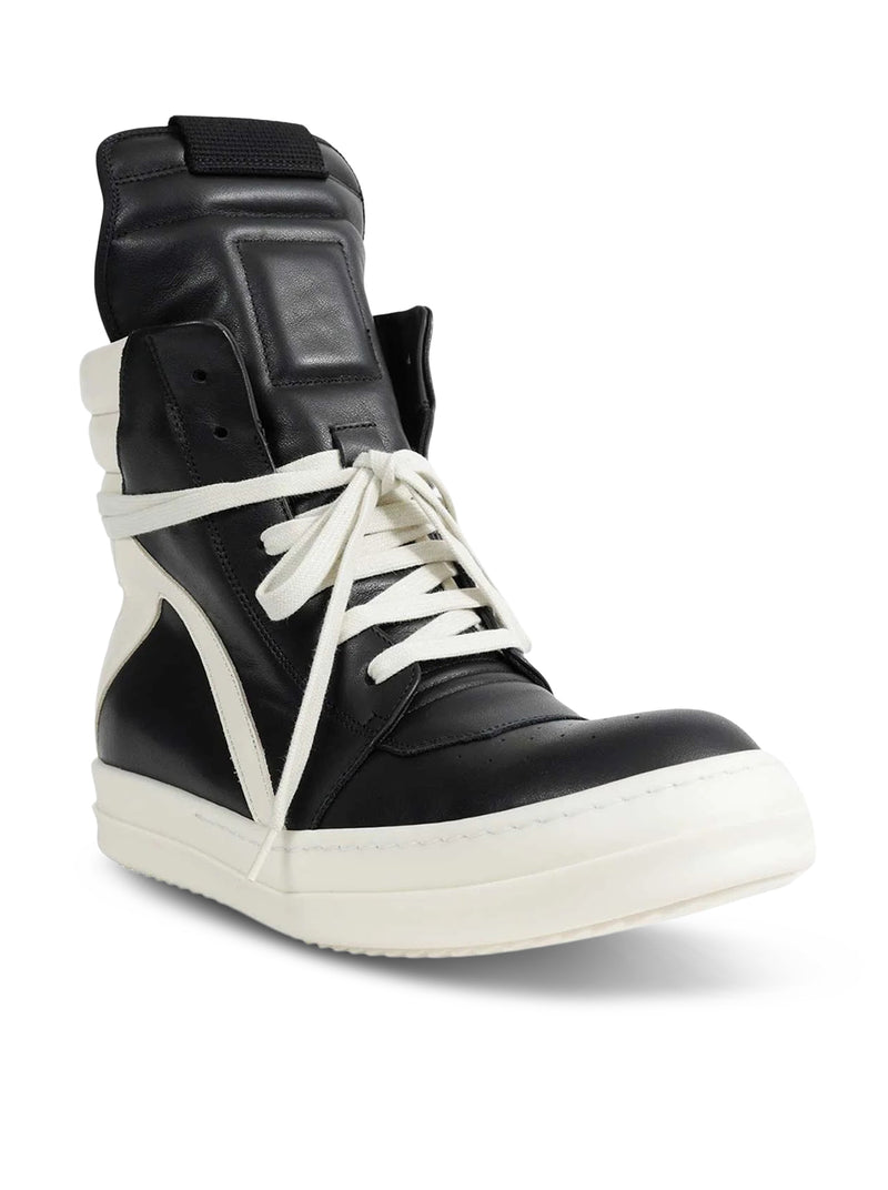 GEOBASKET HIGH-TOP LEATHER SNEAKERS