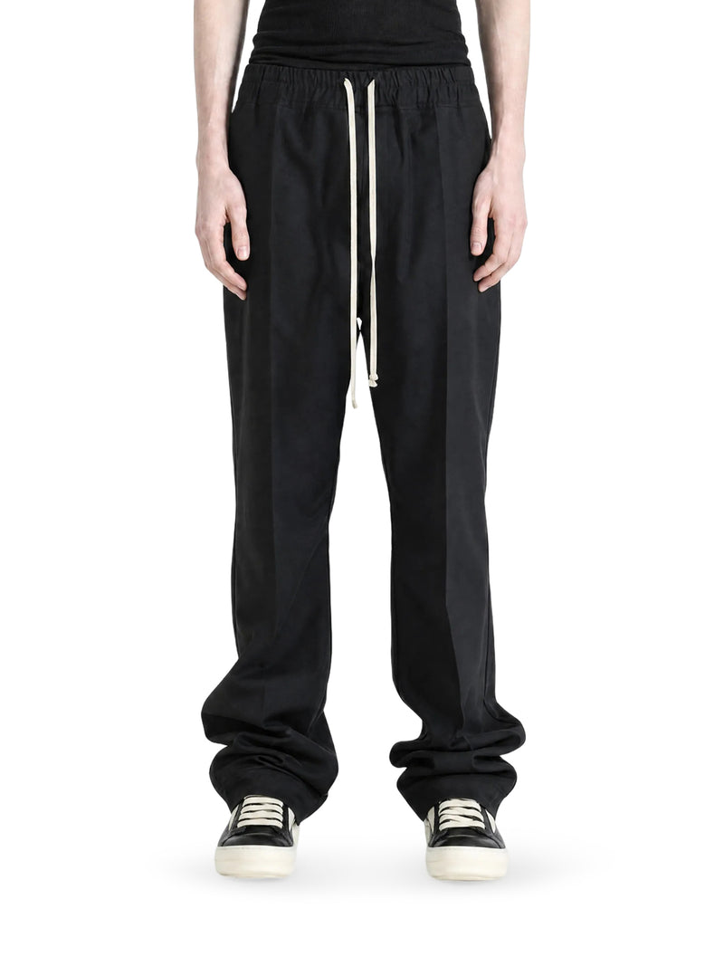 SLIM DRAWSTRING WOOL TROUSERS WITH DRAWSTRING