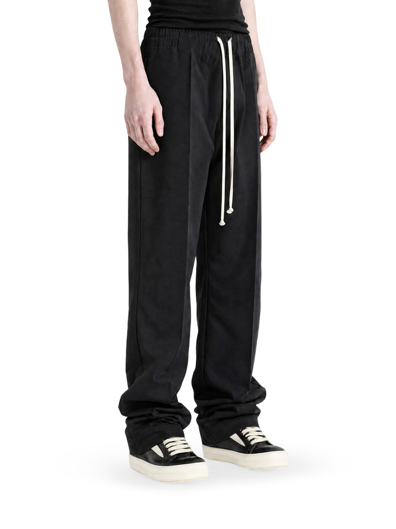 SLIM DRAWSTRING WOOL TROUSERS WITH DRAWSTRING