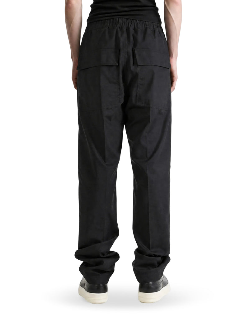 SLIM DRAWSTRING WOOL TROUSERS WITH DRAWSTRING