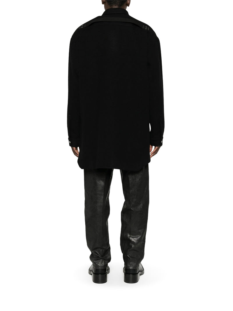 WOOL OVERSHIRT WITH SNAP BUTTONS