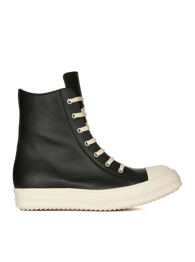 HIGH-TOP CALFSKIN SNEAKERS