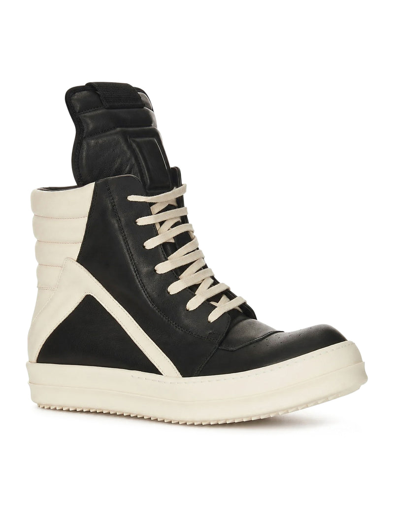 GEOBASKET HIGH-TOP LEATHER SNEAKERS