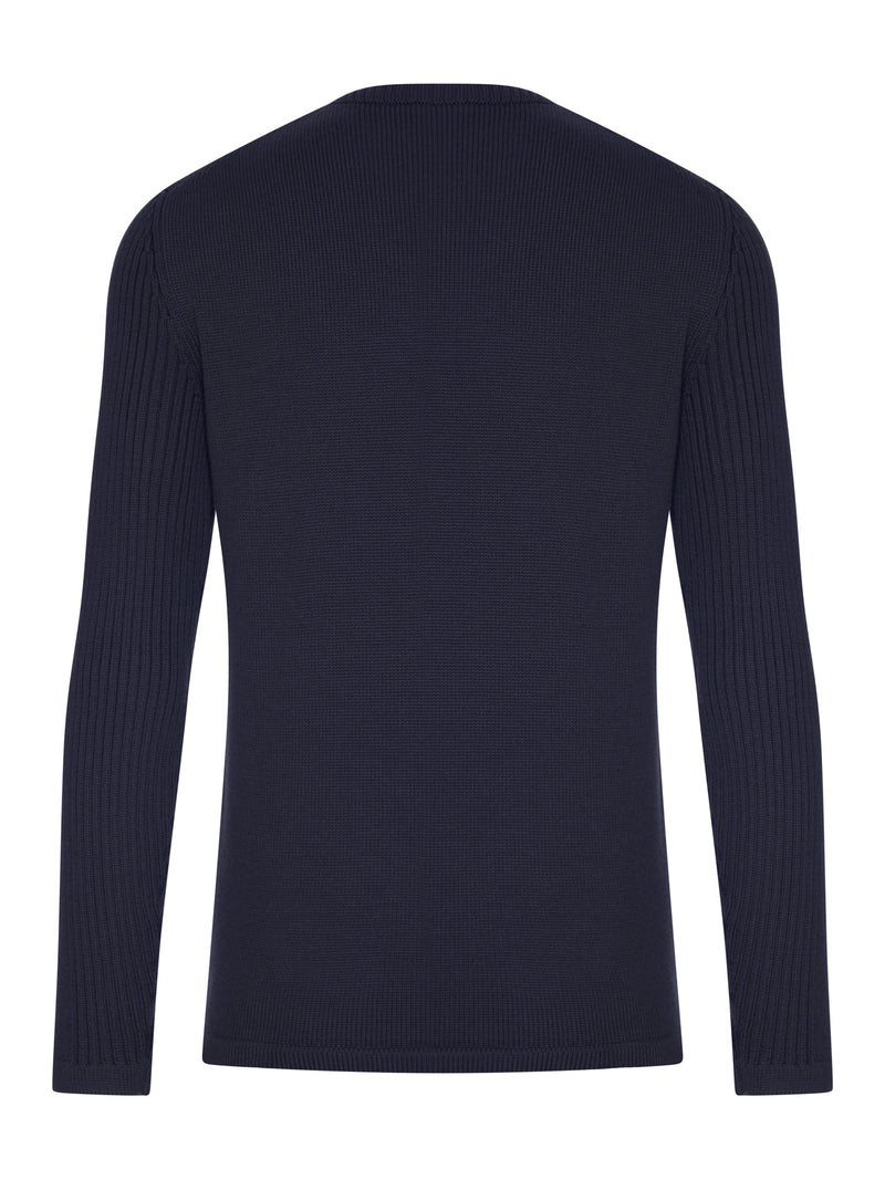 WOOL SWEATER WITH RE-NYLON POCKET