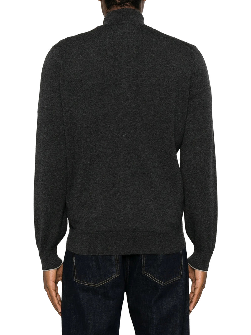 CASHMERE ZIP-UP CARDIGAN
