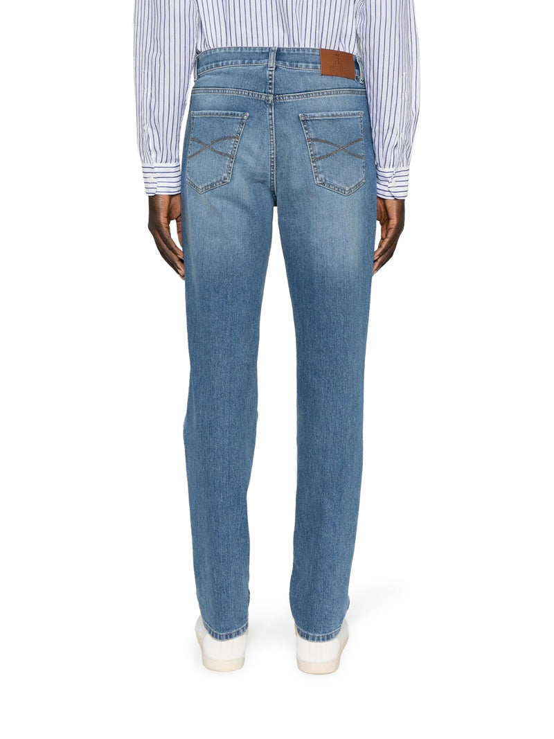 LIGHT WASH DENIM JEANS