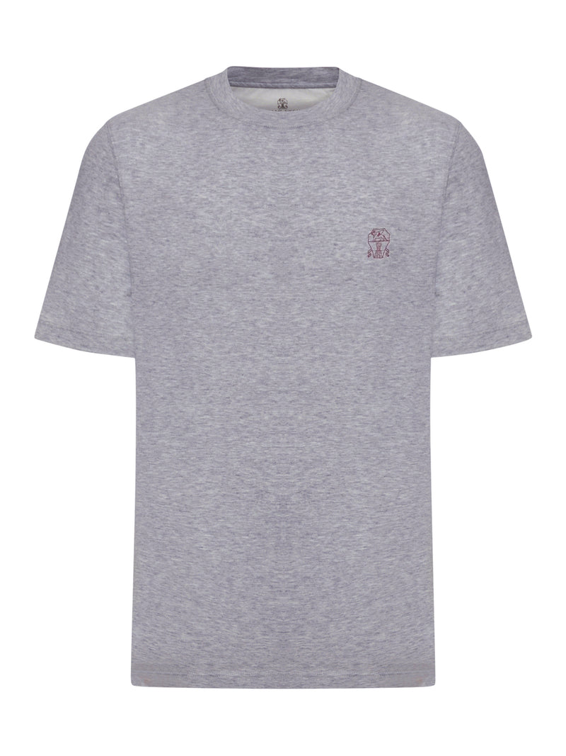 COTTON T-SHIRT WITH CONTRASTING LOGO PRINT
