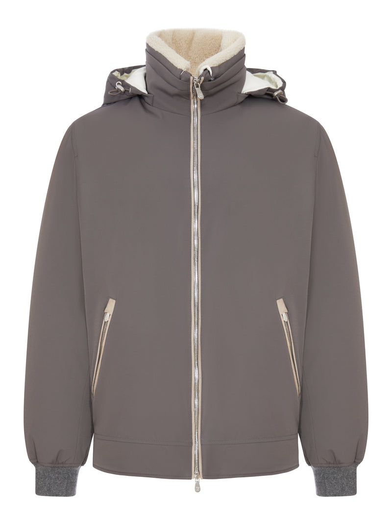 PADDED JACKET WITH SHEARLING