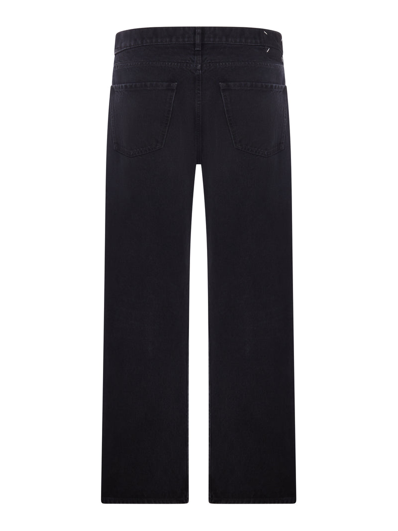STRAIGHT LEG JEANS IN COTTON DENIM