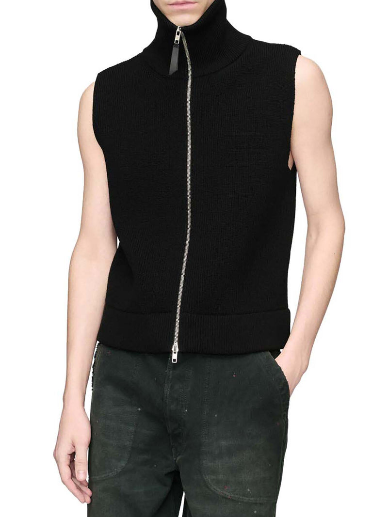 ZIP KNIT GILET