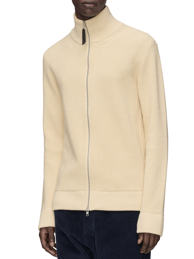 JERSEY KNIT CARDIGAN WITH ZIP