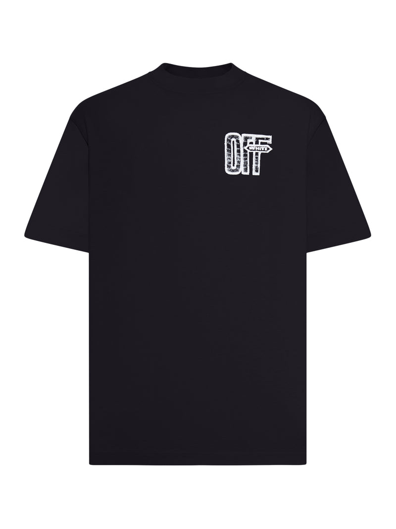 T-SHIRT WITH LOGO AND ARROW SKETCH PRINT