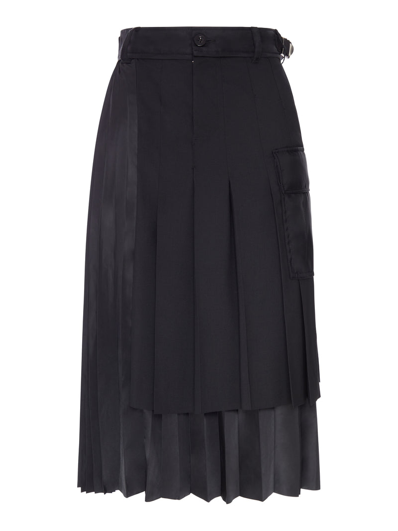 PLEATED MIDI SKIRT WITH CARGO POCKETS