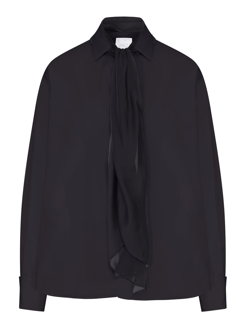 COTTON SHIRT WITH SCARF