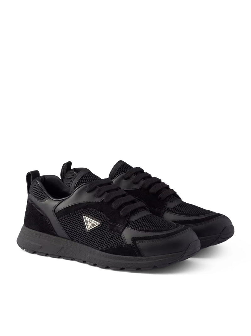 PRAX SNEAKERS IN LEATHER AND FABRIC