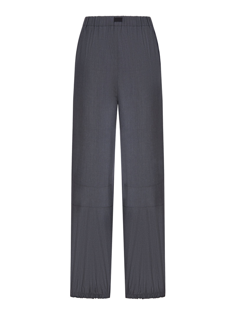 WOOL AND MOHAIR SPORTS TROUSERS