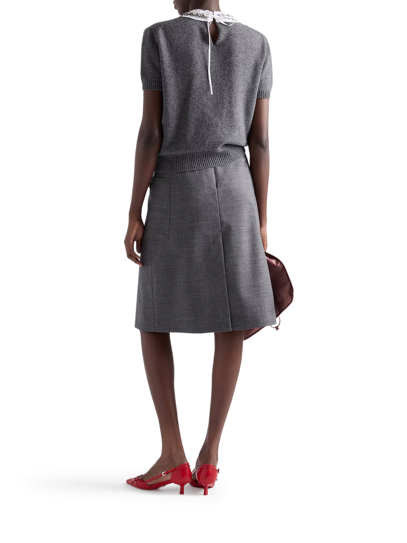 PLEATED MAT SKIRT