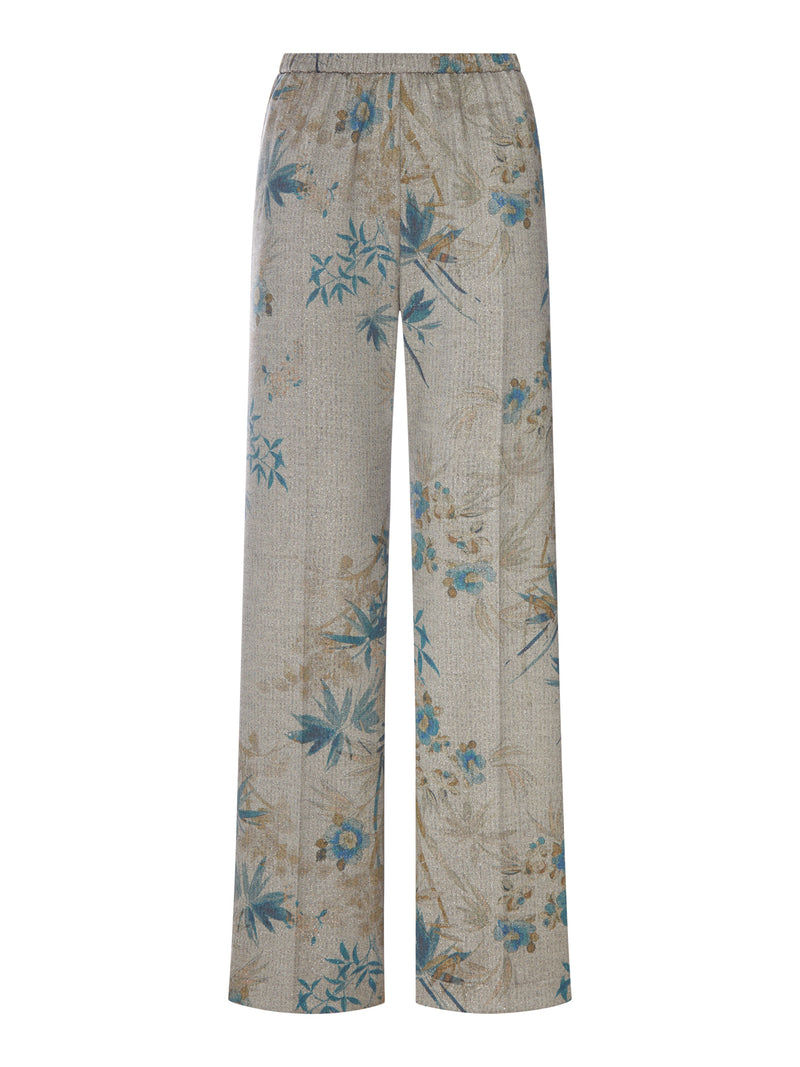 FLORAL PRINT PALAZZO TROUSERS