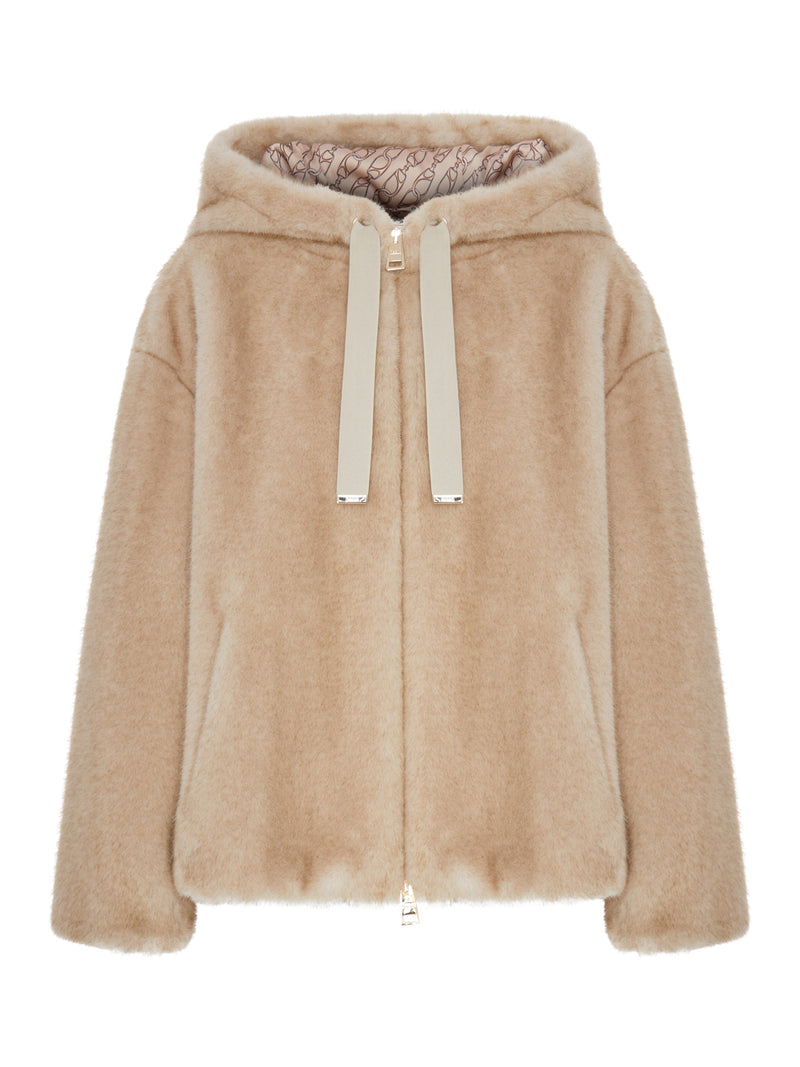 FAUX FUR HOODED JACKET