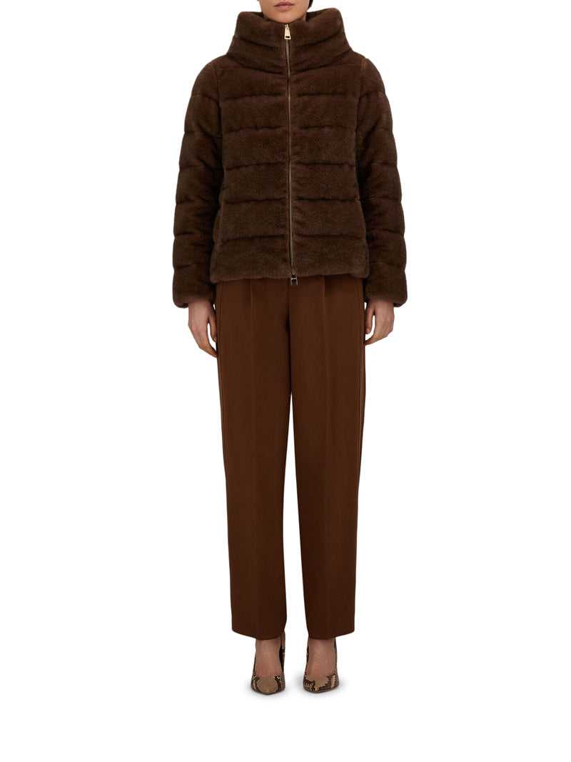BOMBER JACKET IN FAUX FUR