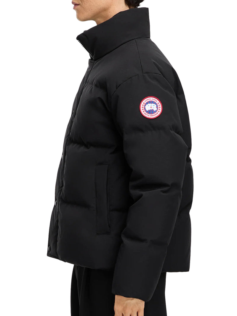SHORT PADDED DOWN JACKET WITH HIGH COLLAR