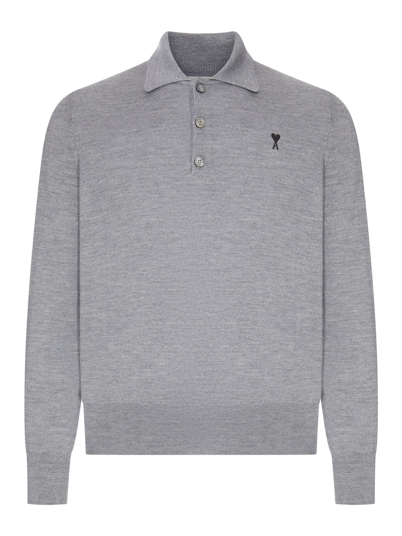 AMI DE COEUR WOOL POLO SHIRT