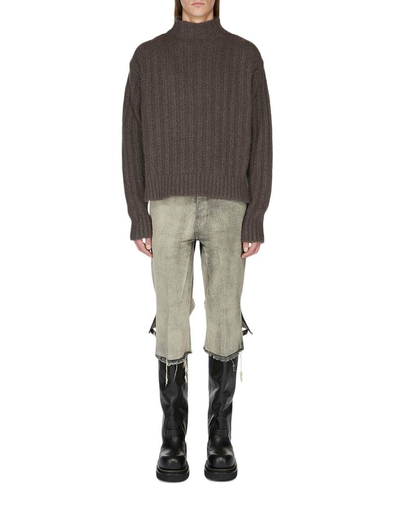 KNITTED HIGH-NECK SWEATER