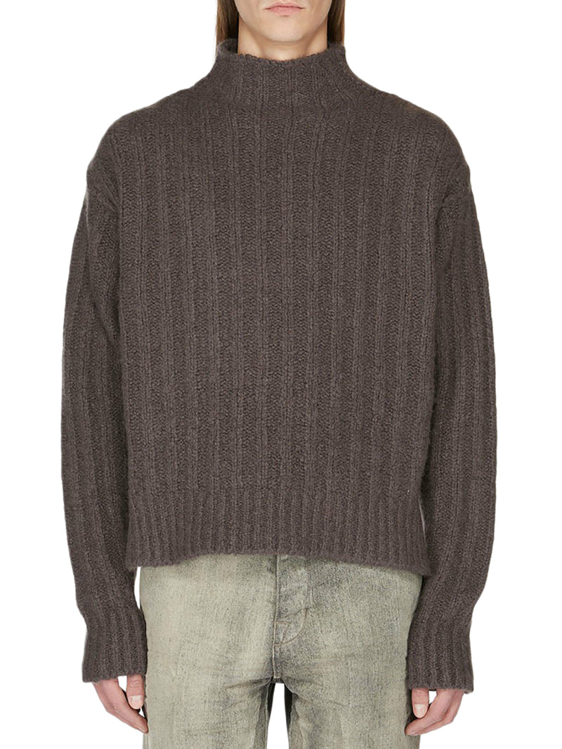 KNITTED HIGH-NECK SWEATER
