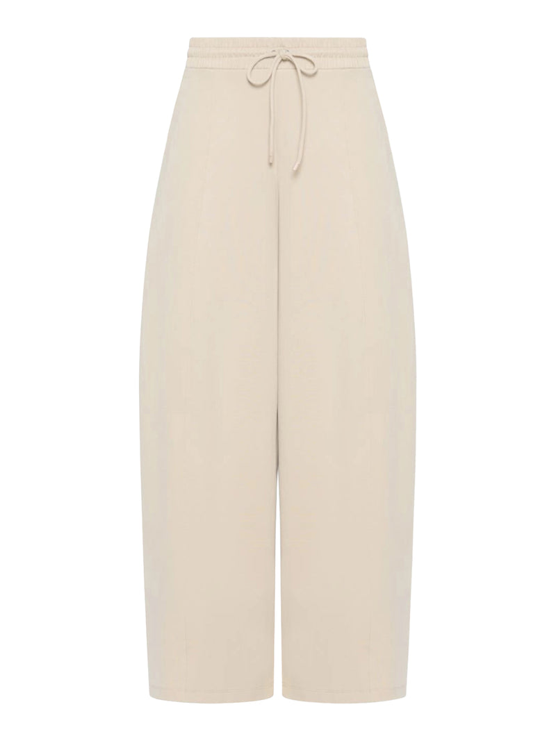 BARREL LEG PANTS IN TECHNICAL COTTON JERSEY