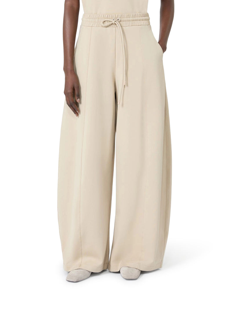 BARREL LEG PANTS IN TECHNICAL COTTON JERSEY