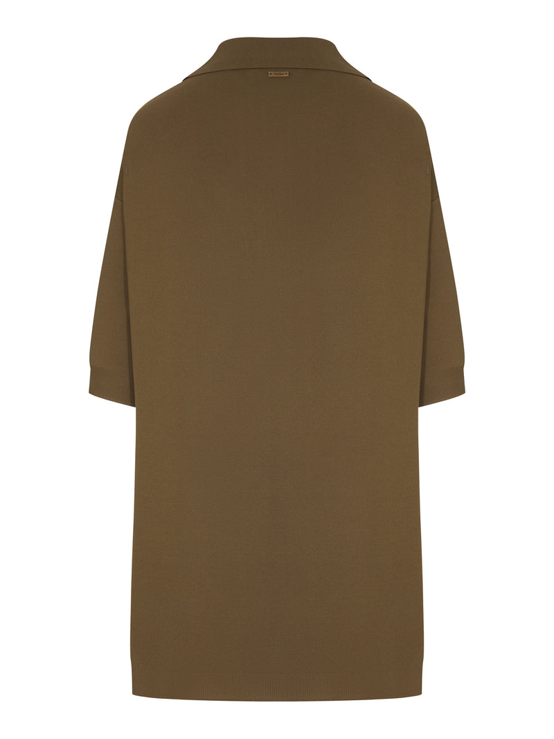 LONG VISCOSE CREPE SWEATER