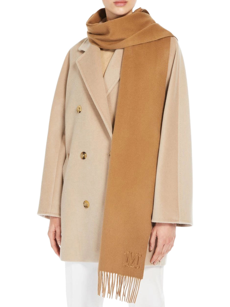 CASHMERE STOLE WITH MONOGRAM EMBROIDERY