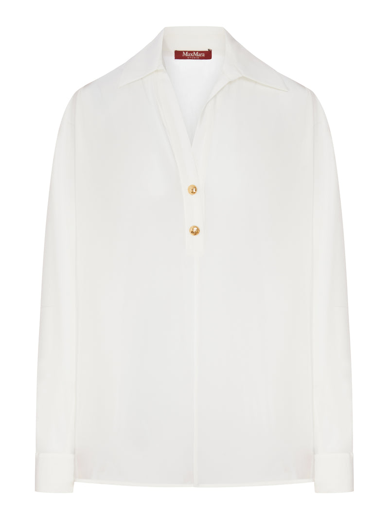 CREPE DE CHINE POLO SHIRT