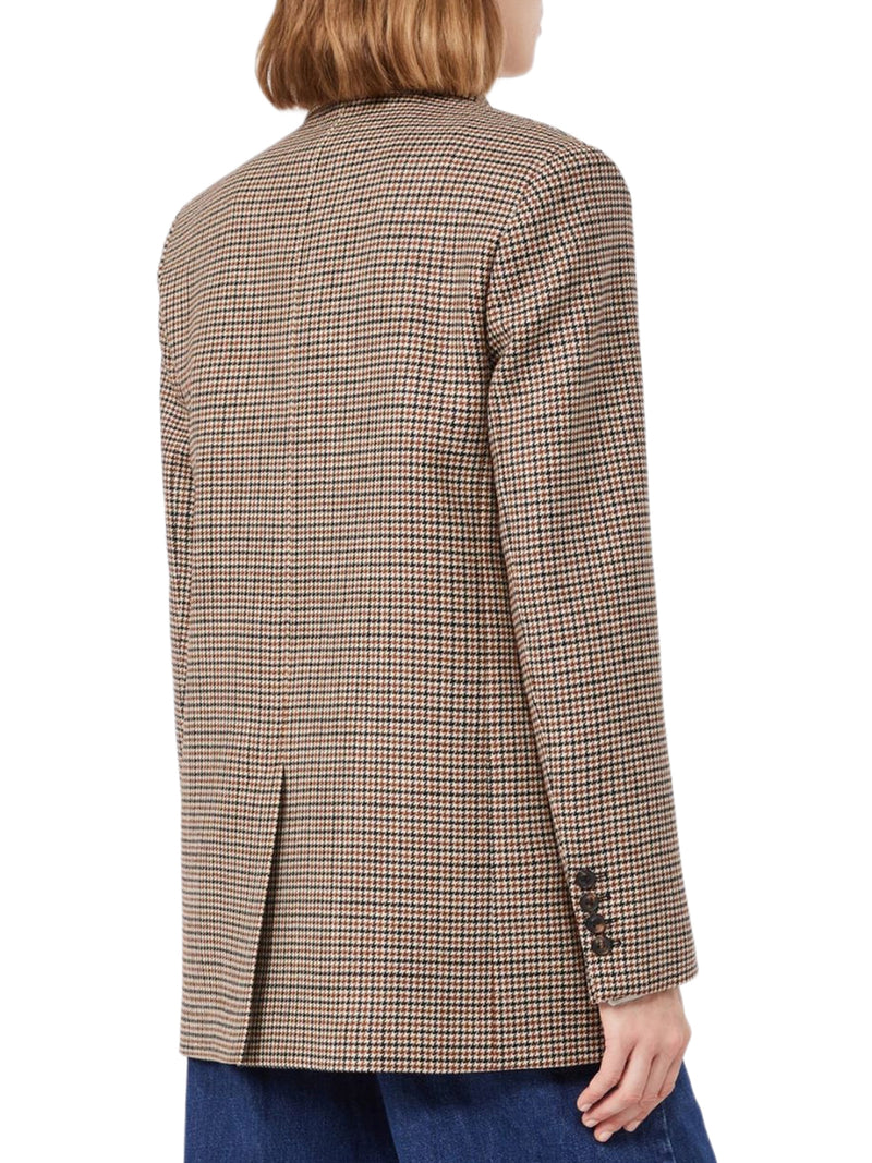 SINGLE-BREASTED YARN-DYED WOOL BLAZER