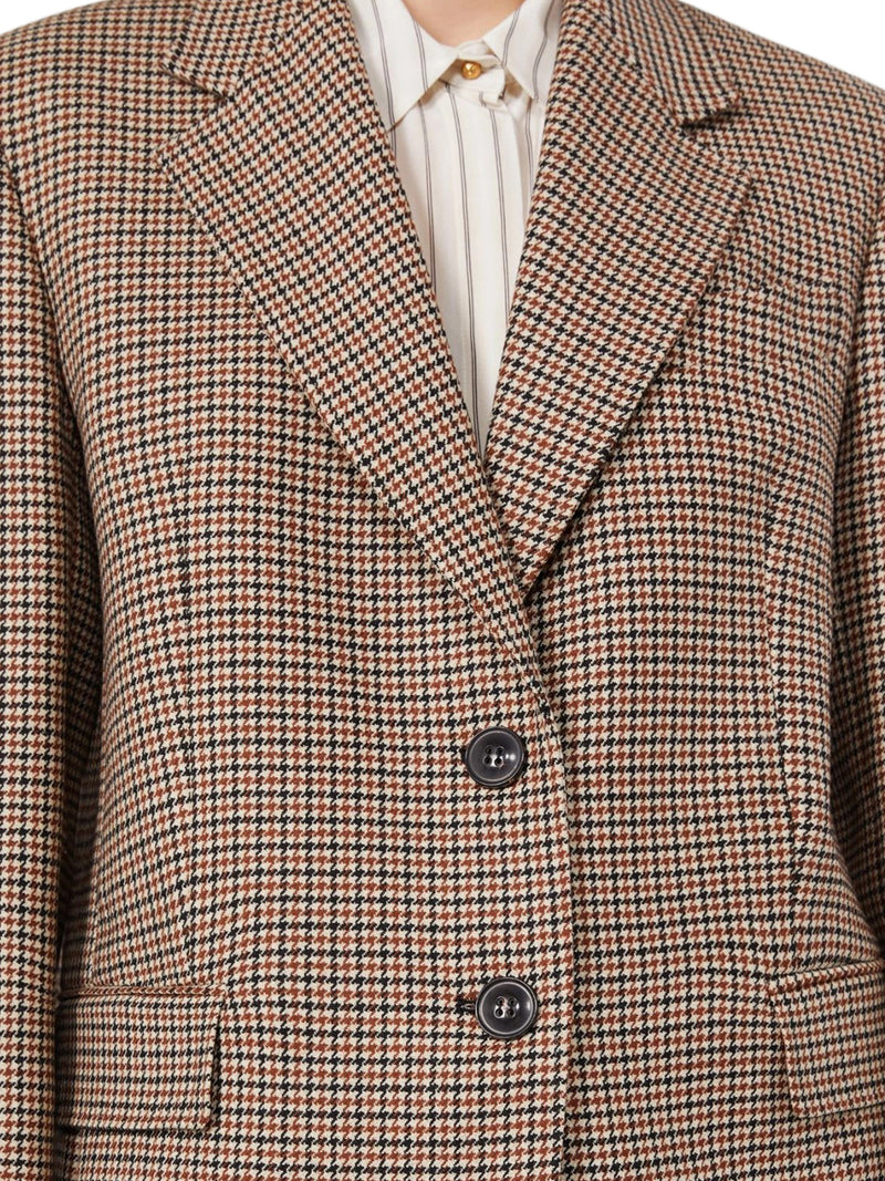 SINGLE-BREASTED YARN-DYED WOOL BLAZER