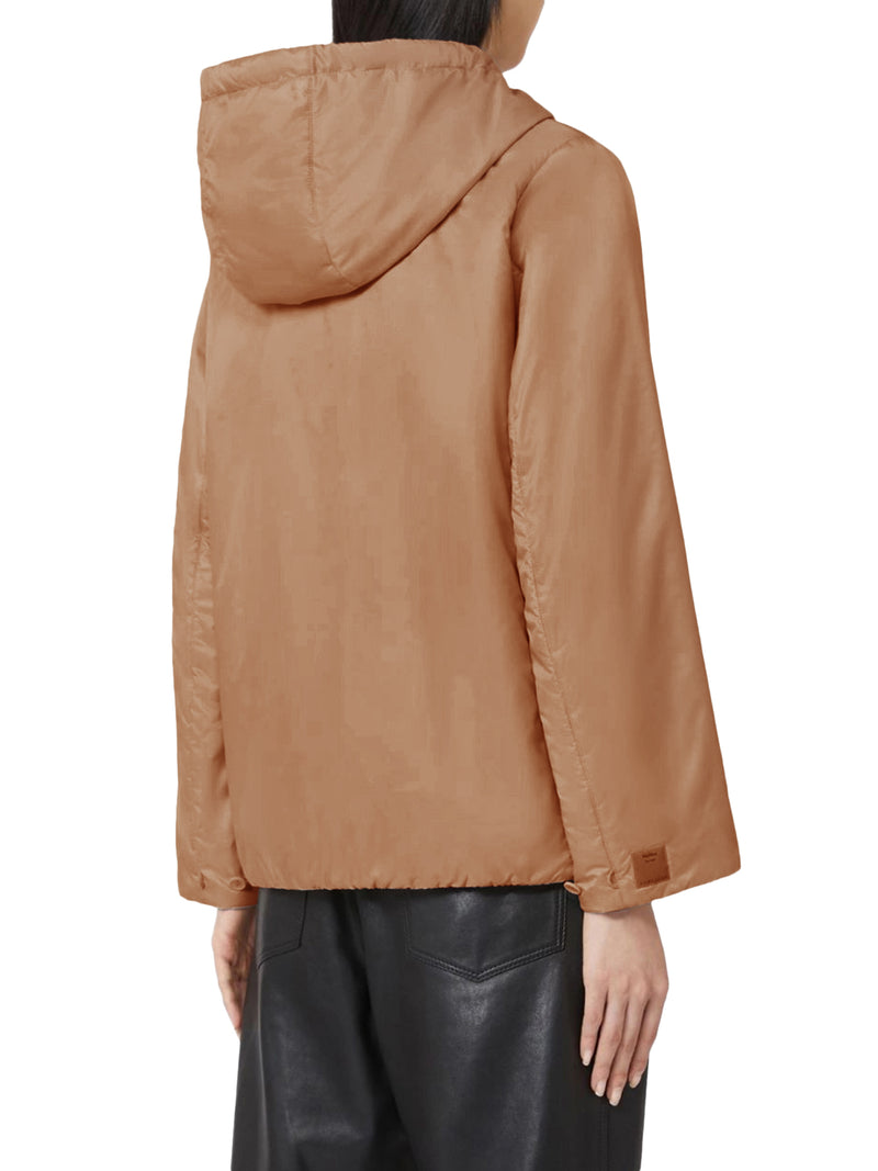 PADDED JACKET WITH HOOD IN WATERPROOF CANVAS