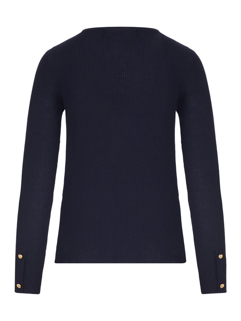 LIGHTWEIGHT RIBBED FABRIC SWEATER