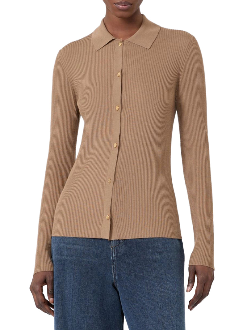 FITTED CARDIGAN IN WOOL YARN