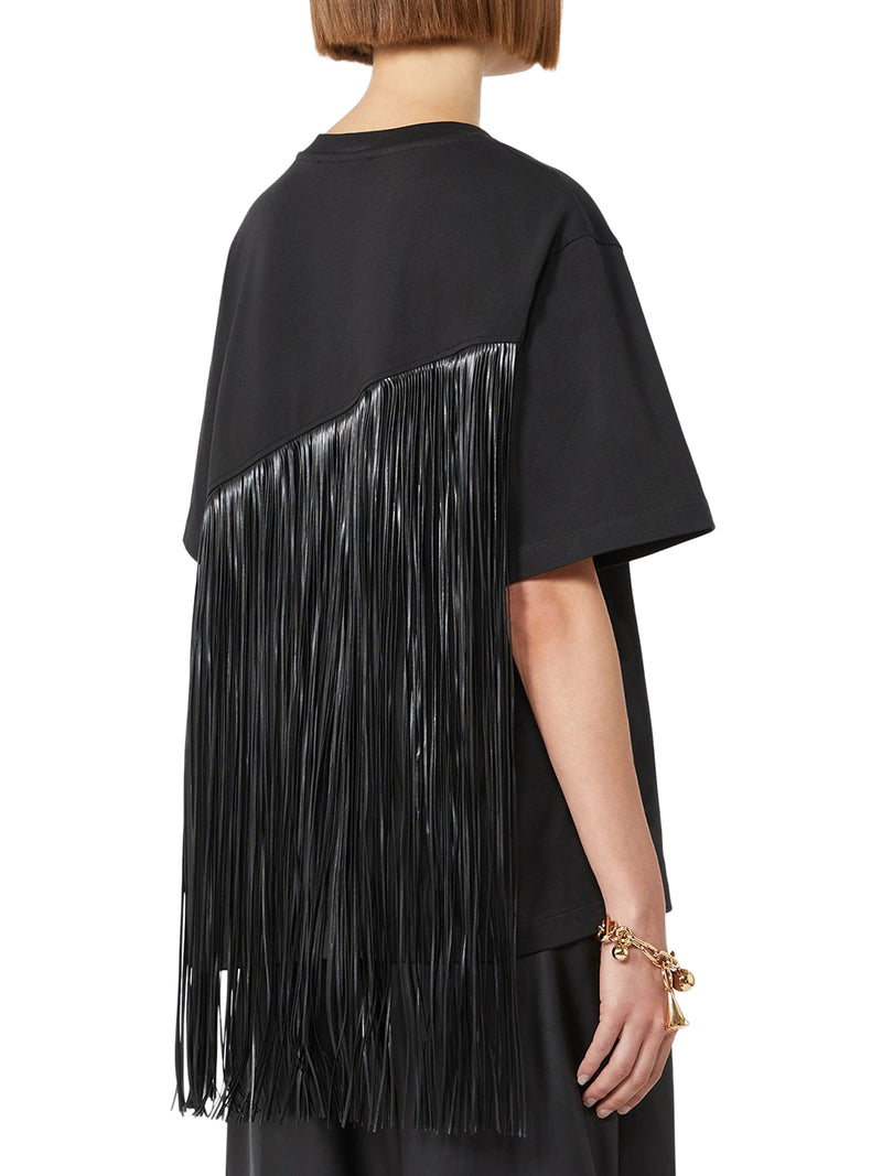 COTTON T-SHIRT WITH FRINGES