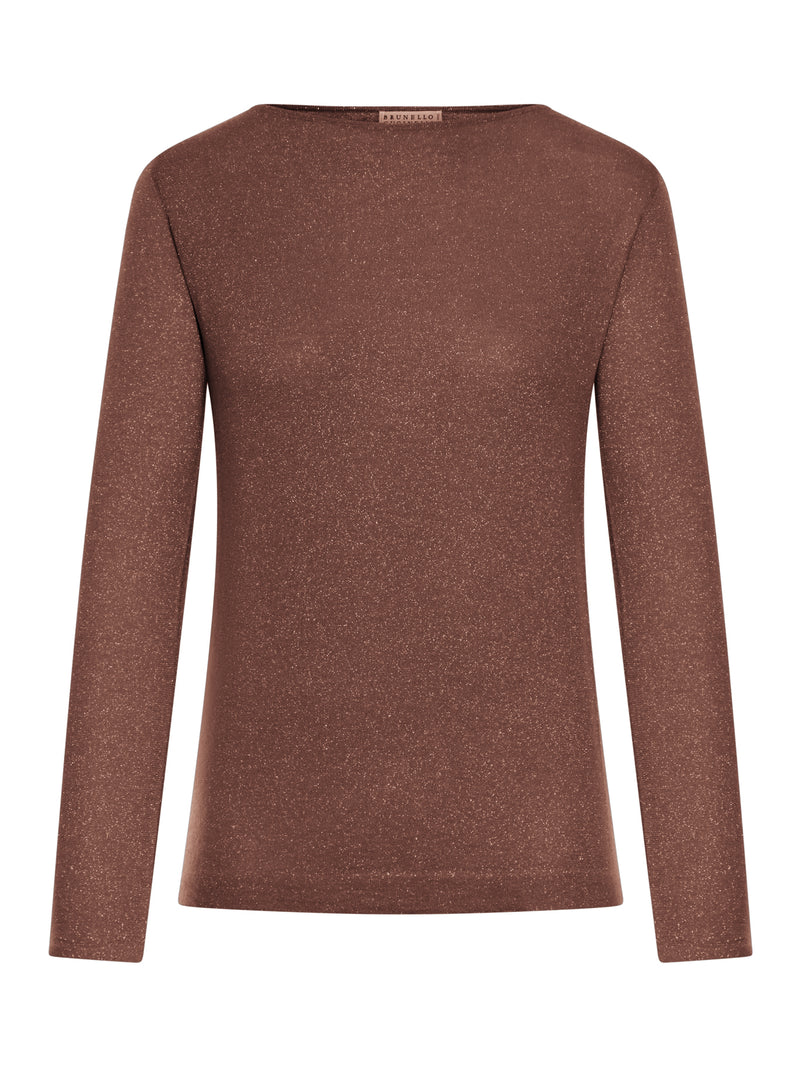 LIGHTWEIGHT CASHMERE AND SILK SPARKLING SWEATER