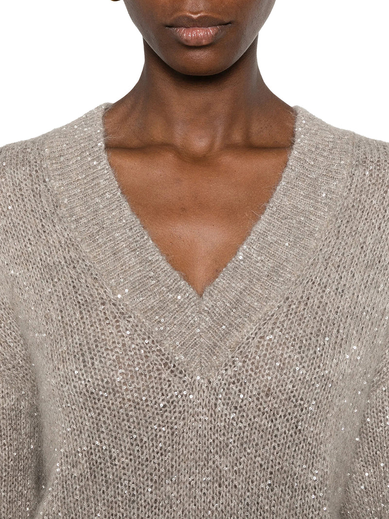DAZZLING ENGLISH HALF RIB COTTON SWEATER