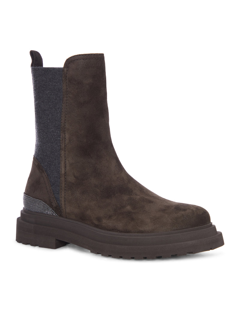 SUEDE CHELSEA BOOT WITH LUGGAGE SOLE