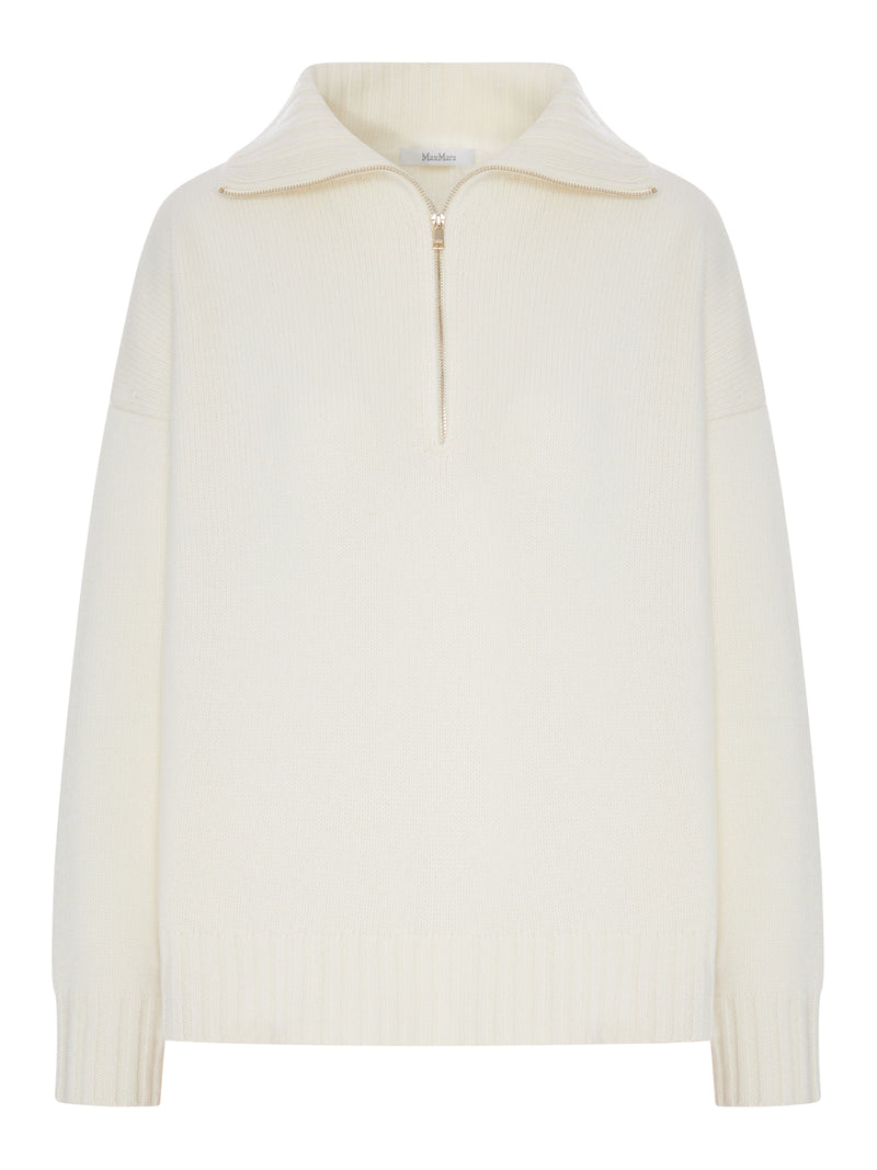 OVERSIZED WOOL SWEATER WITH WIDE COLLAR
