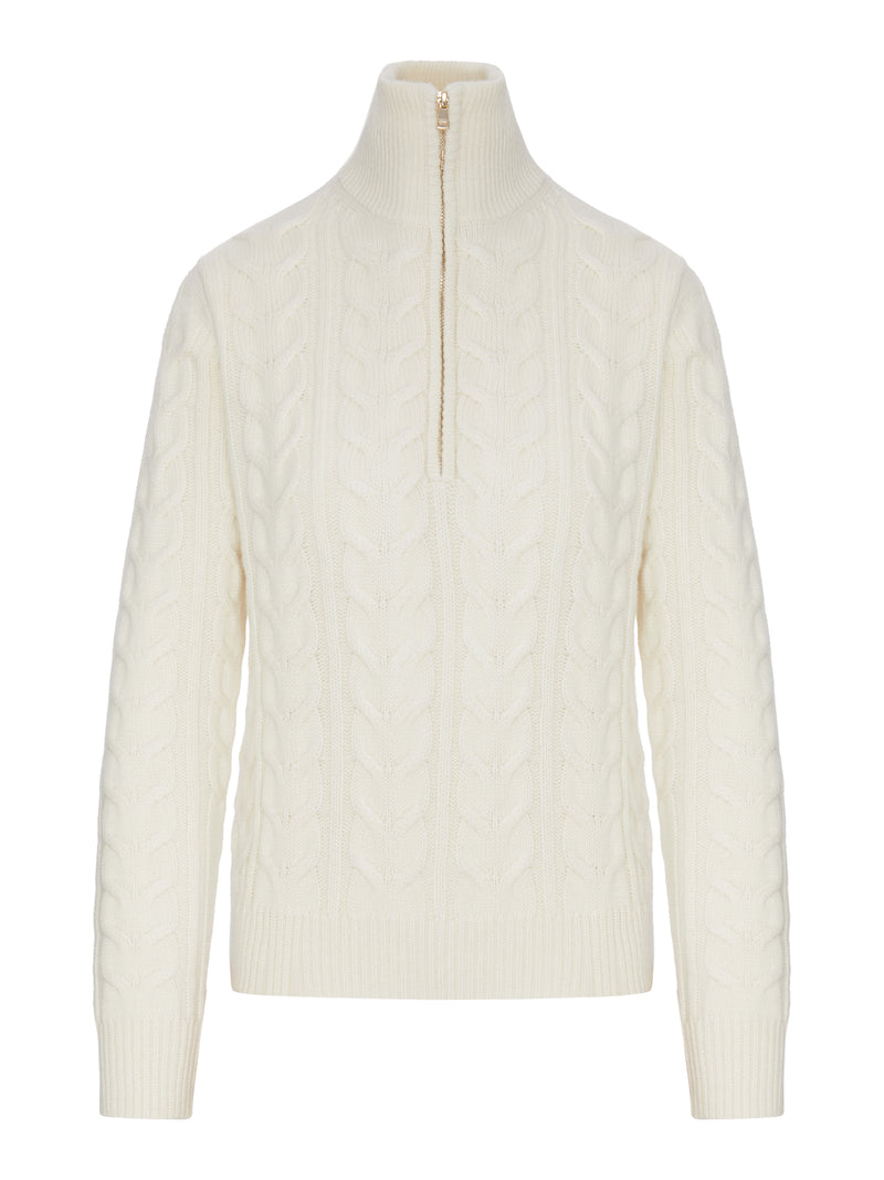 CABLE KNIT CASHMERE YARN SWEATER