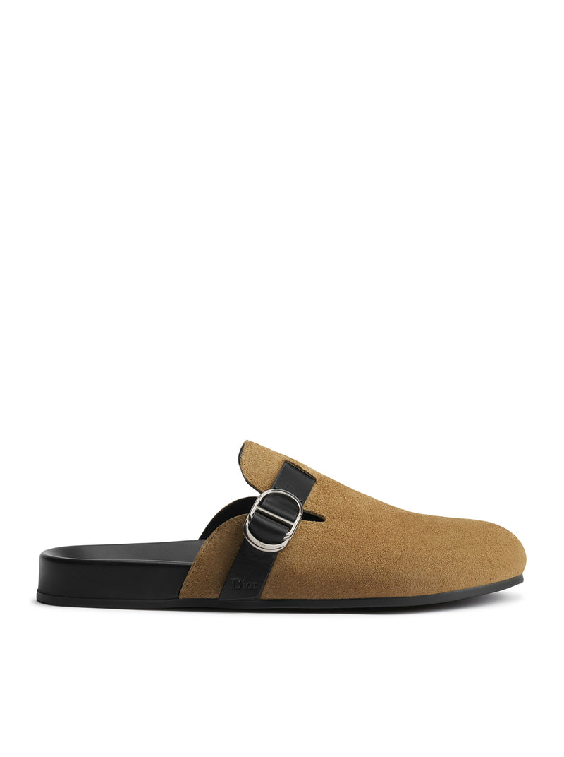 LIGHT BROWN SUEDE CALFSKIN AQUA MULES