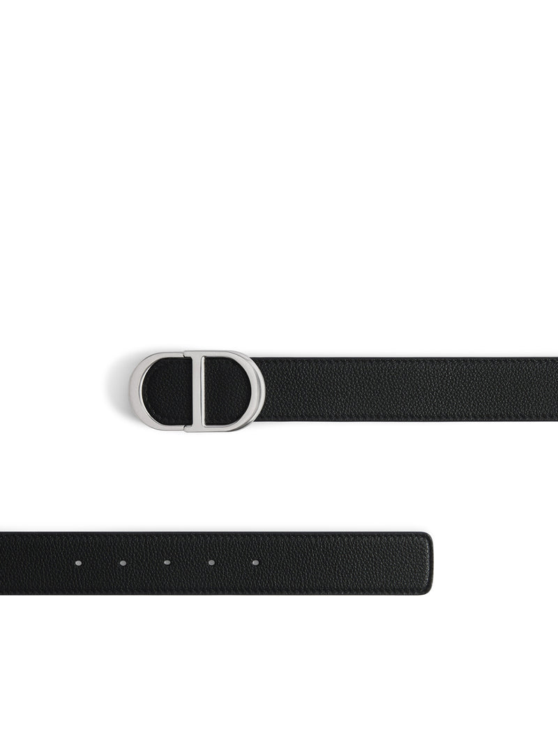 33 MM CD ICON BELT IN BLACK GRAINED CALFSKIN