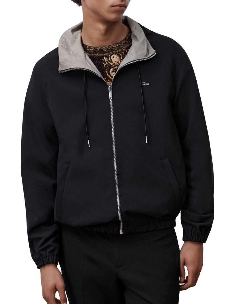 REVERSIBLE WINDBREAKER IN WATER-REPELLENT TECHNICAL FABRIC