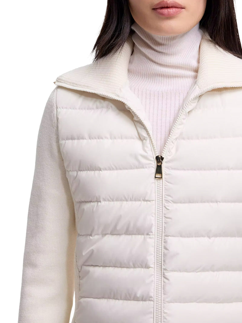 PADDED WOOL ZIP-UP CARDIGAN