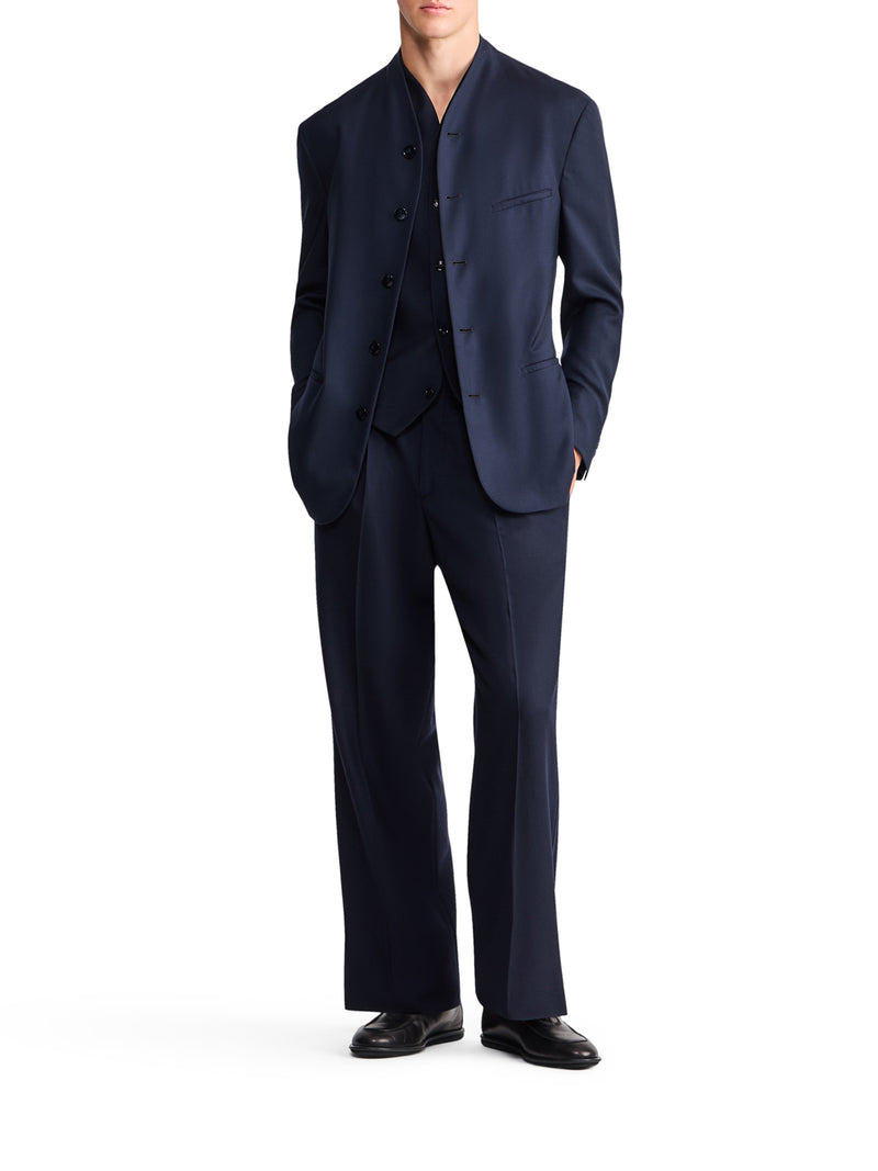 OVERSIZED TROUSERS IN FLUENT VIRGIN WOOL WITH PENCES