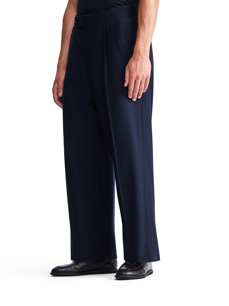 OVERSIZED TROUSERS IN FLUENT VIRGIN WOOL WITH PENCES